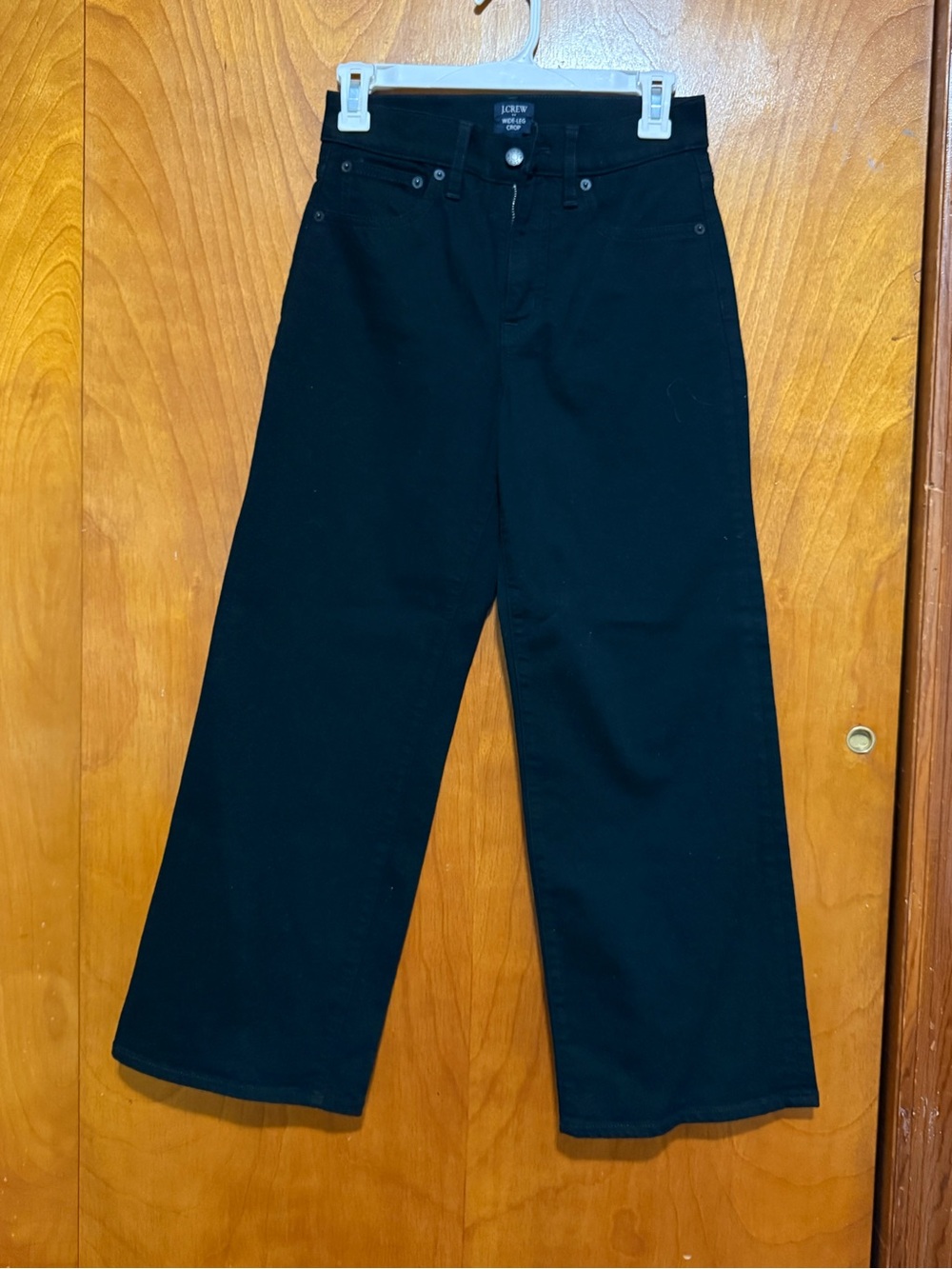 J. Crew Men's Black Wide-Leg Chinos